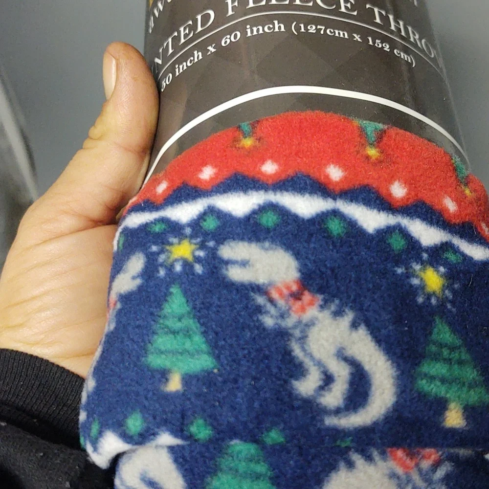 Printed Fleece Throw New Christmas